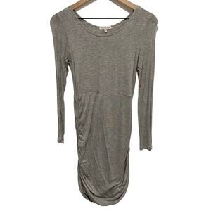 Charlotte Russe Gray Ruched Bodycon Dress Size Small